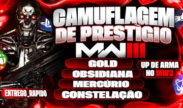 Camuflagem de Prestígio MW3 + UP de Arma | Sem Unlock All | Feito no PS5