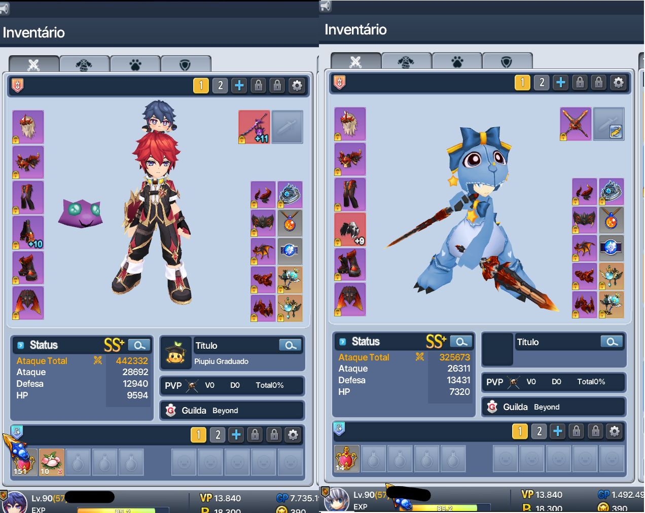 Conta de Grand Chase Mari 650 k + 6 nivel 90 5 Despertados 13840 vp 4 Pets