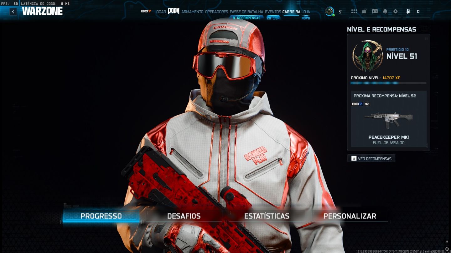 Conta B07/Warzone rank Carmesim
