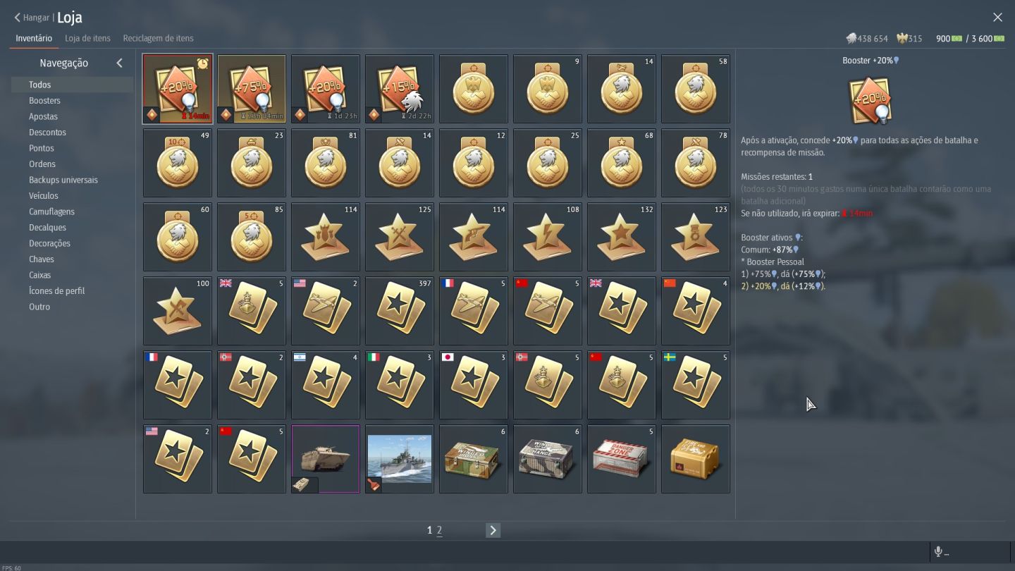 Conta War Thunder (2015) Competitivo