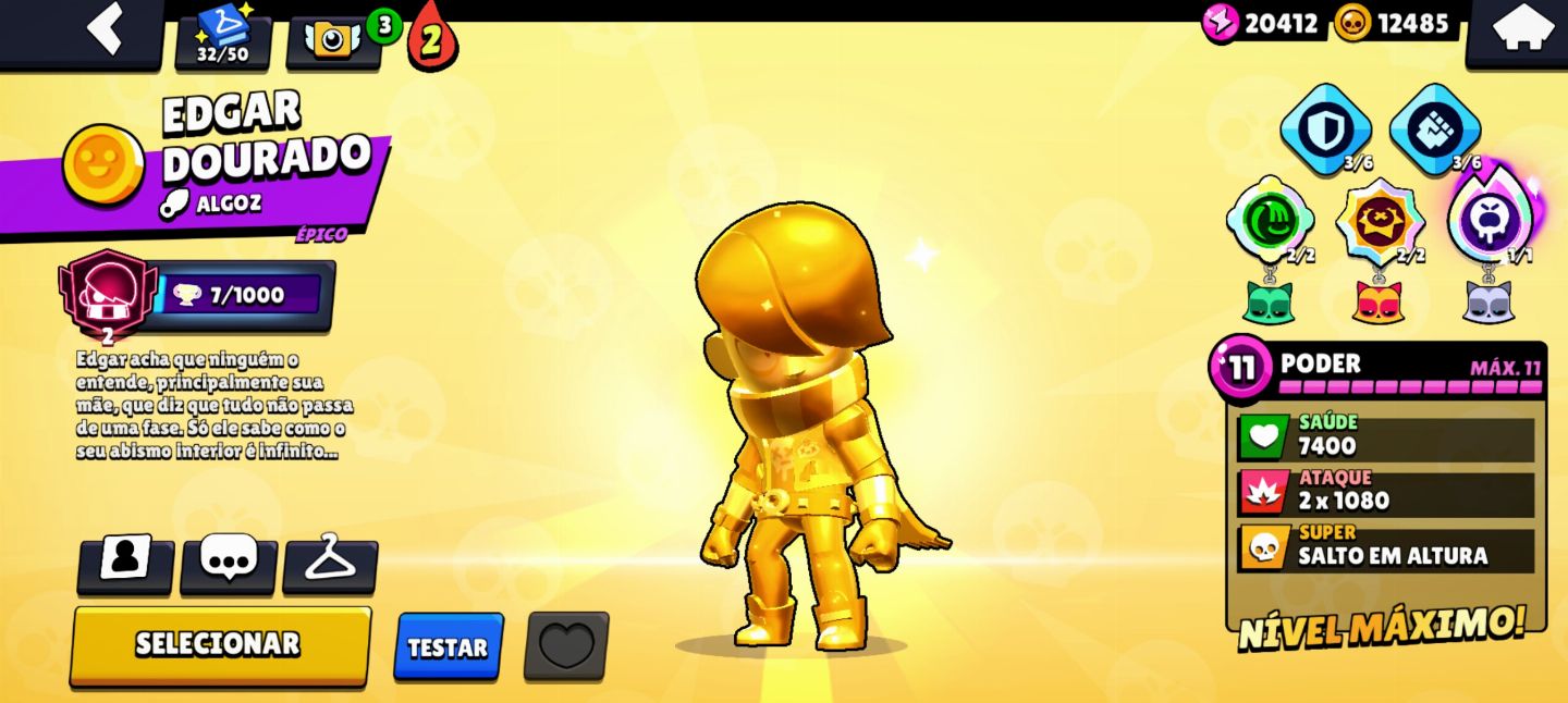 Conta de Brawl Stars com 75k de Blings!!!