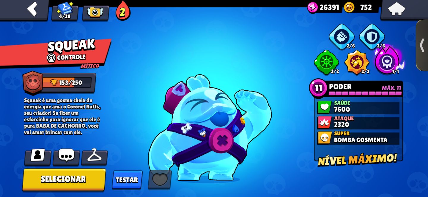 BRAWLL STARS upada! skins e prestígios ) Lendário