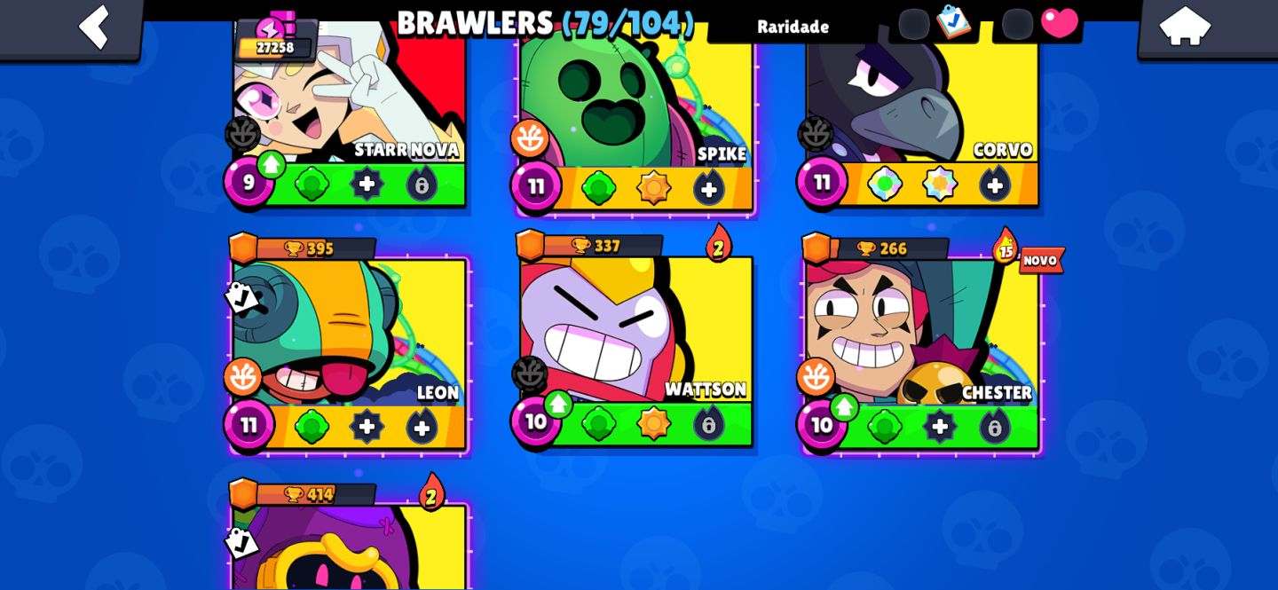 Conta Brawl Stars - 6 lendários - 24 miticos