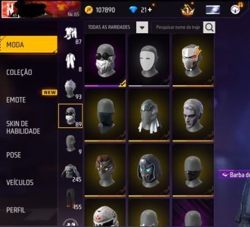 CONTA FREE FIRE - LVL 65 - ANTIGA