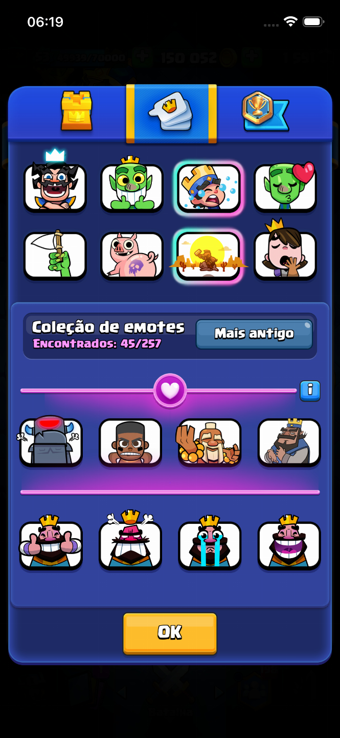 CONTA DE CLASH ROYALE UPADA E ANTIGA
