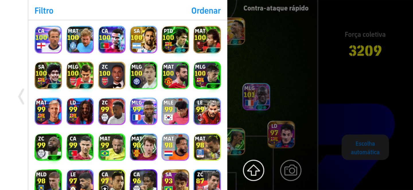 CONTA eFOOTBALL 3209 FORÇA | CR7 107 | 18 MILHÕES GP | ELENCO TOP