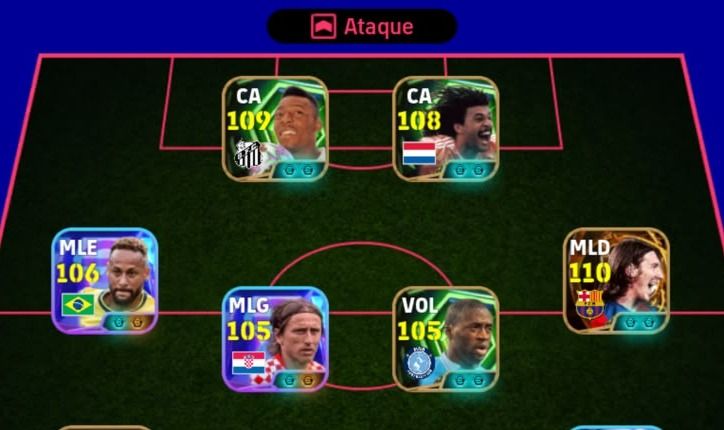 CONTA EFOOTBALL MESSI 110+DEMBELE 107+PELE 109+NEY106 960 MOEDAS POSITIVA NO IOS