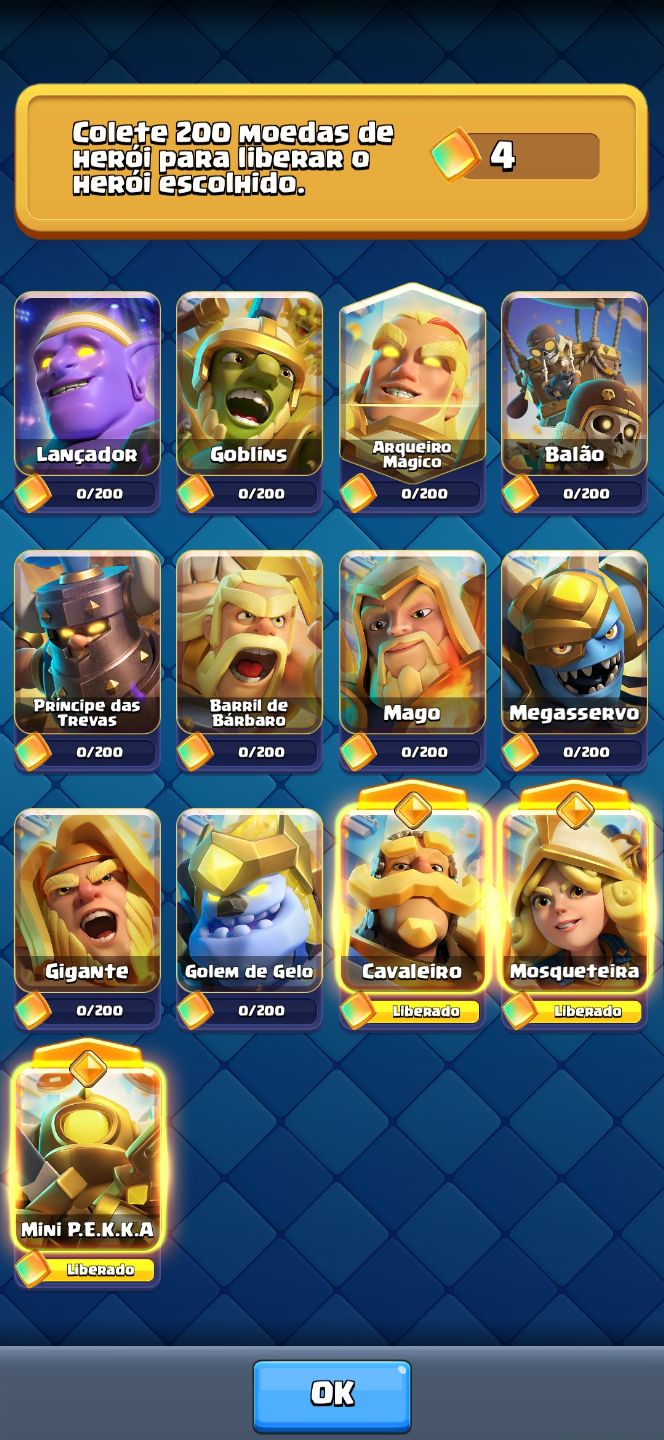 Conta de Clash Royale 10500 troféus com evo da bruxa e evo goblin com dardo!