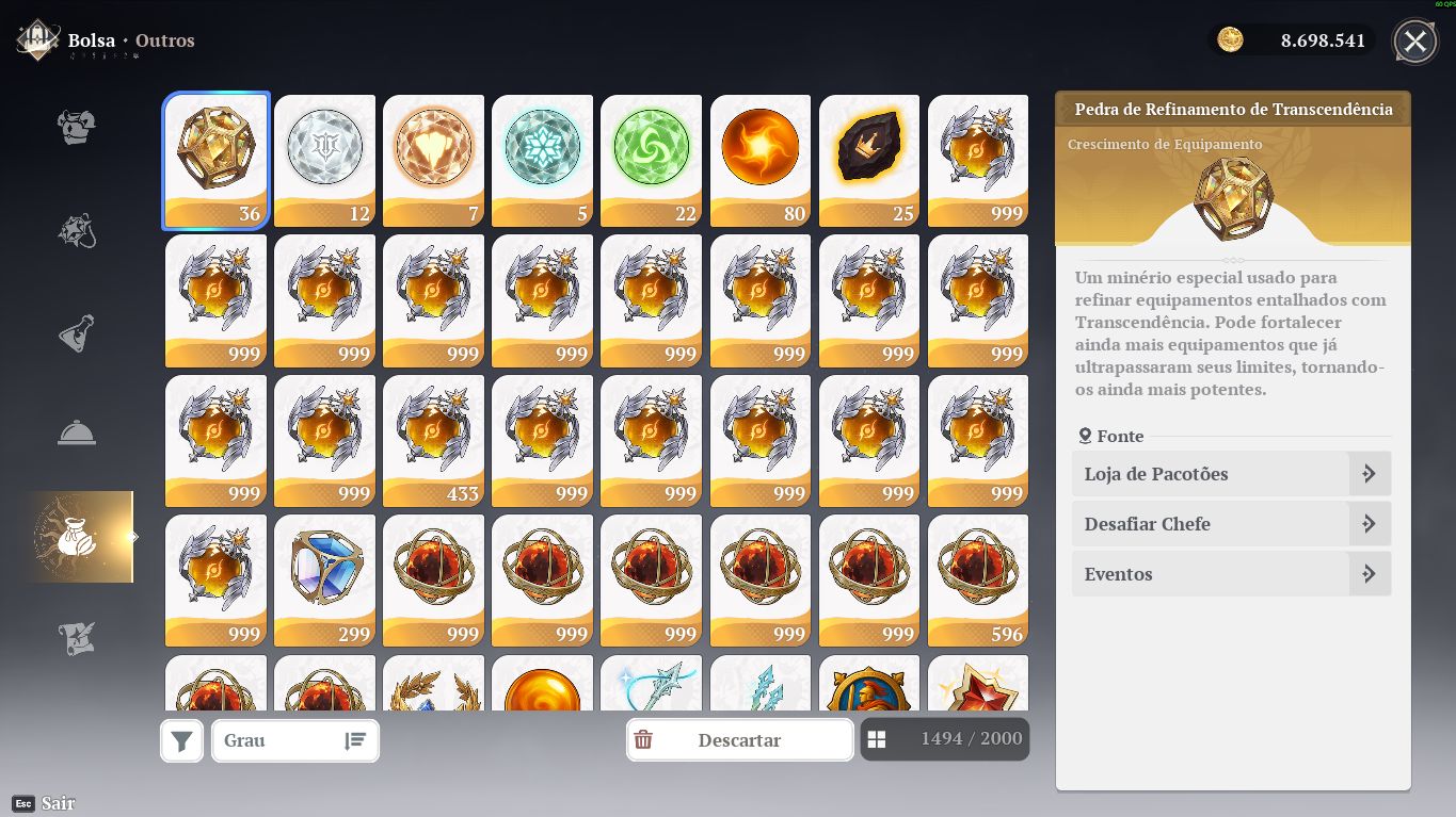 Conta 7DS ORIGIN : FULL ENDGAME, CONTA COMPETITIVA, COM TODOS OS PETS +
