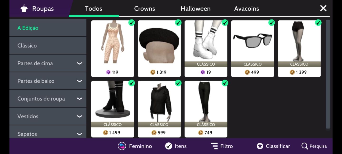 Conta femenina avakin life