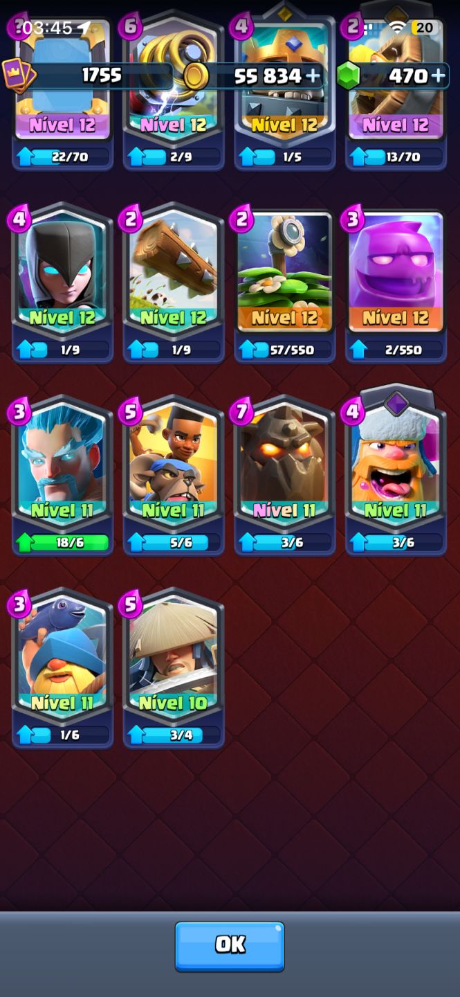 Conta Clash Royale + Clash of Clans | 10 Anos | 16 Evoluções | Rei 16 | CV13