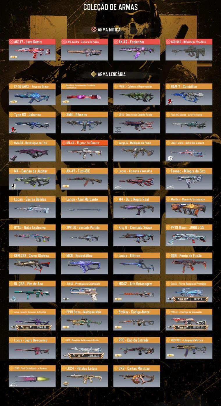 CONTA DE ELITE COD MOBILE! 4 Armas Míticas + 38 Lendárias + Kui Ji Mítico!