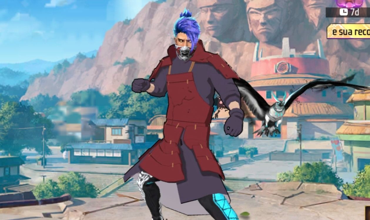 CONTA DE FREE FIRE FOCADA NO MASCULINO COM VARIAS SKINS DE NARUTO E JUJUTSU