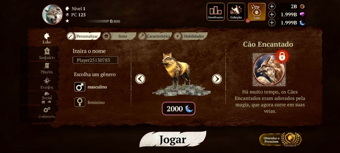 CONTAS THE WOLF (FULL ACESSO)