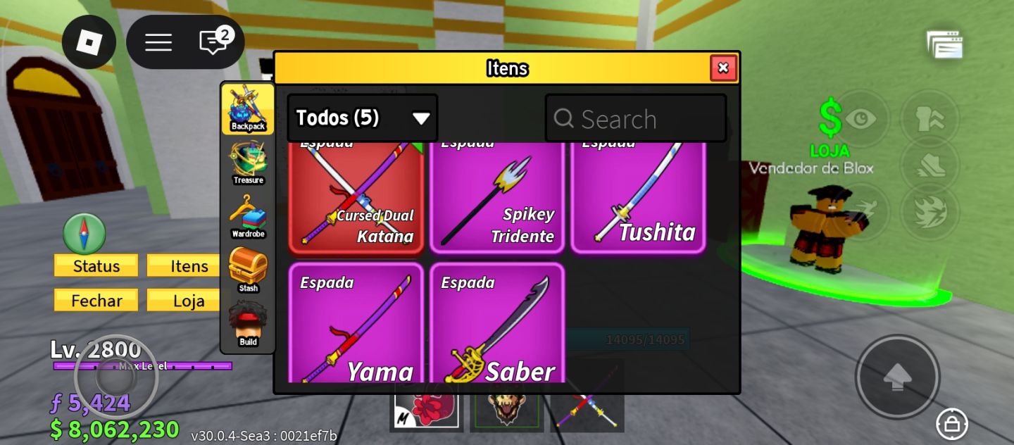 Conta blox fruits muito boa com desconto