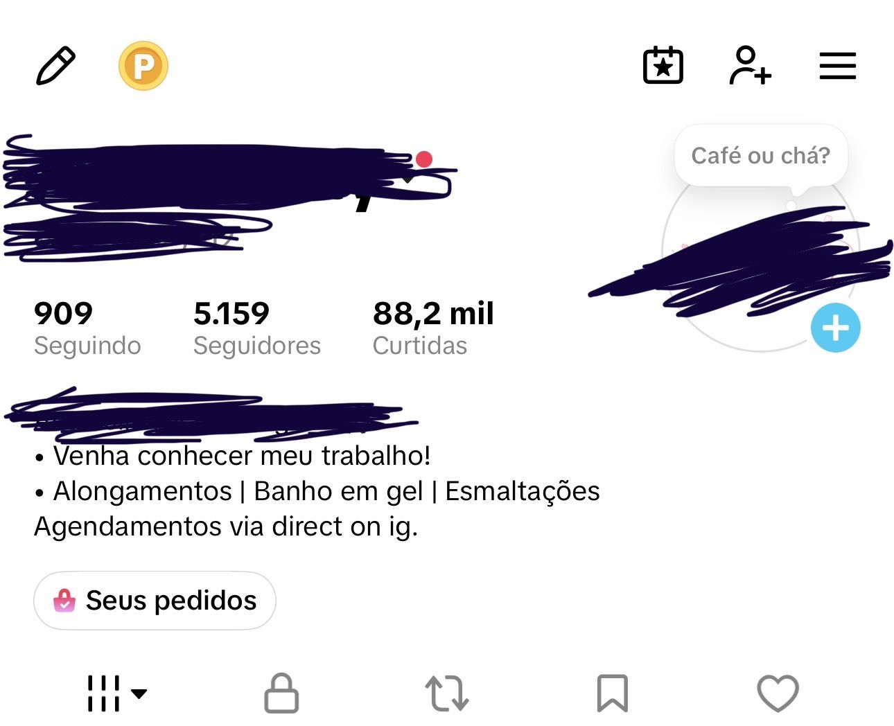 Conta do tik tok