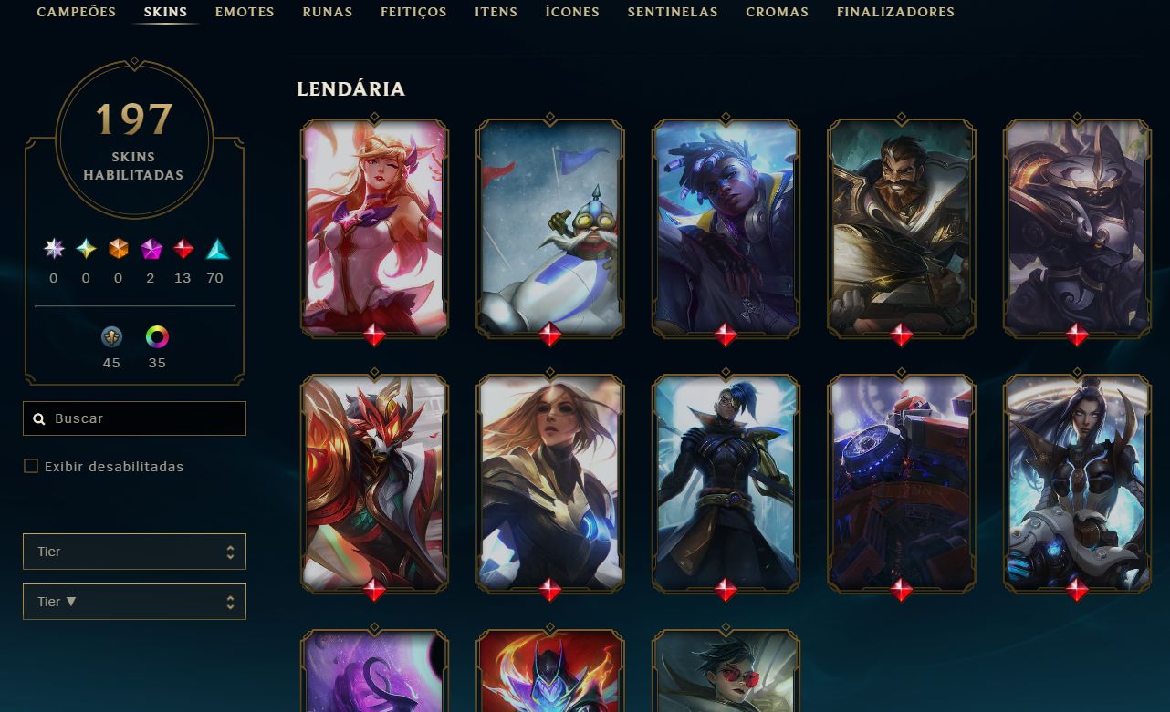 CONTA LOL BR | 197 SKINS | TODOS OS CAMPEÕES | LVL 245 | FULL ACESSO