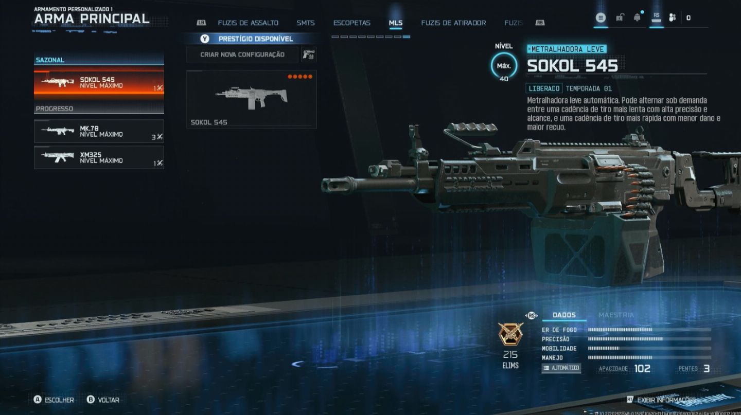 TODAS AS ARMAS UPADA + PRESTIGIO 5 - CONTAS WARZONE BO7 IMPECAVEL