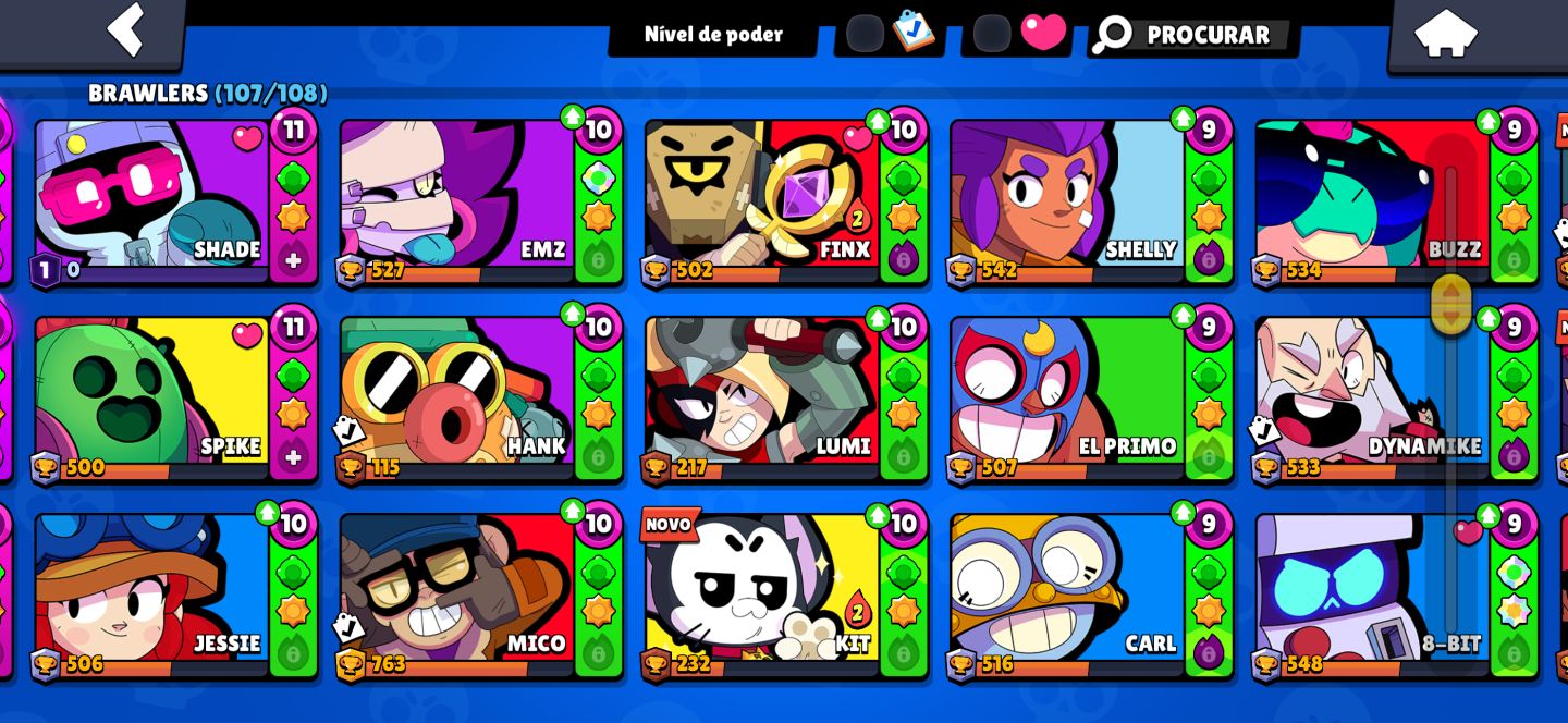 Conta de brawl stars com todos os brawlers, ideal pra iniciante!!