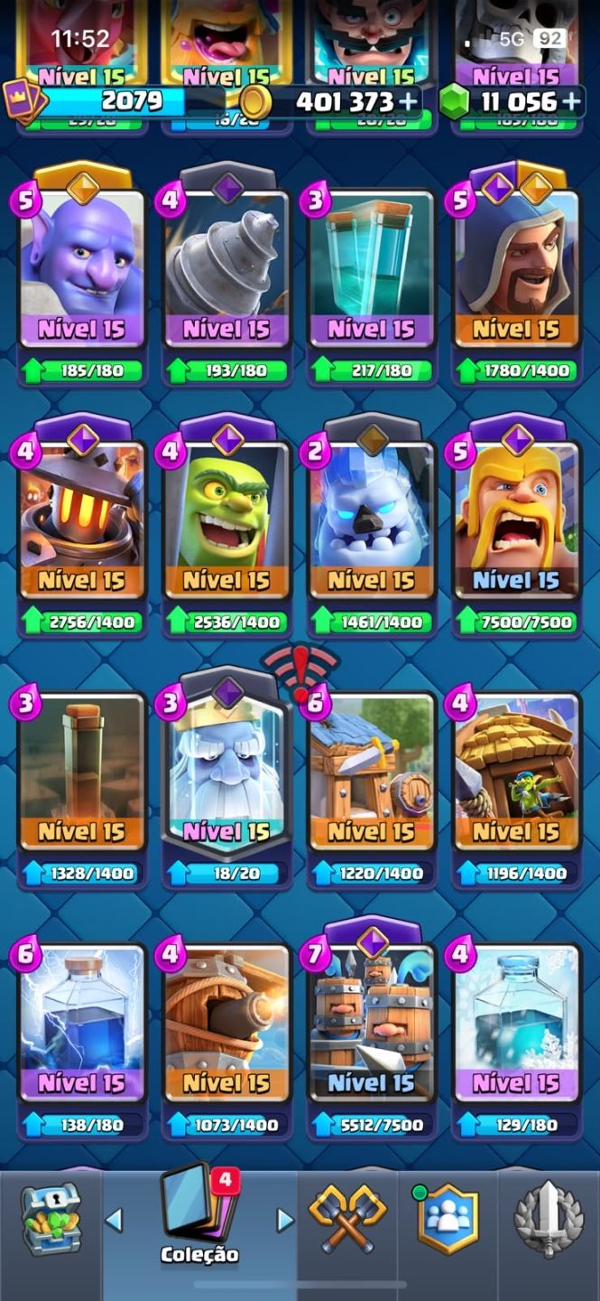 Conta Clash Royale (Todas cartas do game, 11k de gemas, 13090troféus)