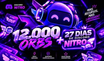12.000 ORBS | 27 DIAS DE DISCORD NITRO CONTA