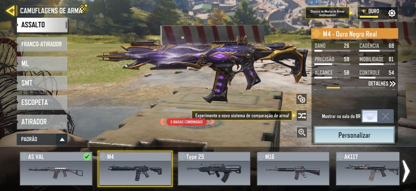 Conta COD Mobile com várias skins raras