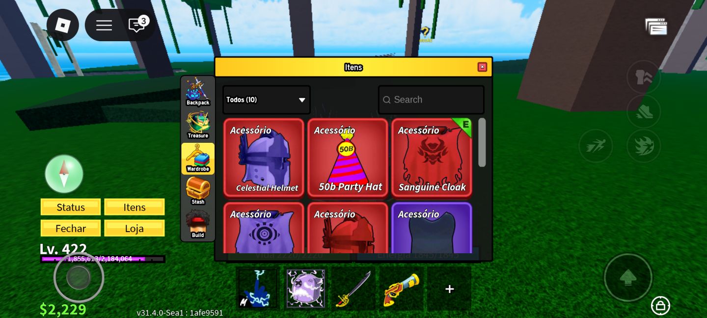 Conta Roblox Top - Grow a Garden e Bloxfruits