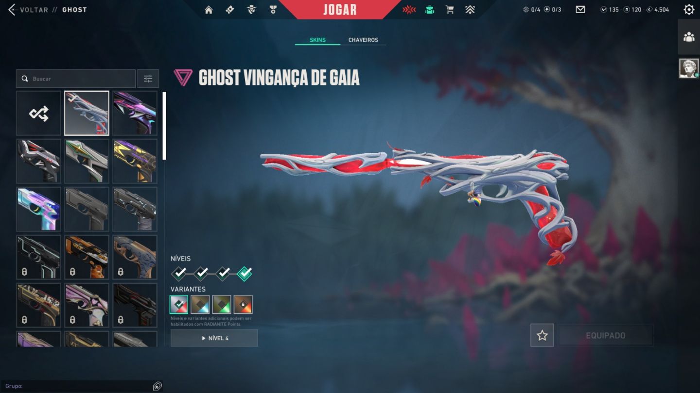 Conta de valorant nível 272, elo high play, vadal prelúdio e gaia