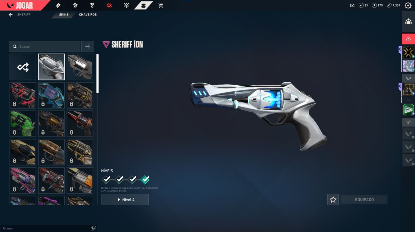 Conta valorant 2 skins de vandal, phantom, sheriff, ghost e faca