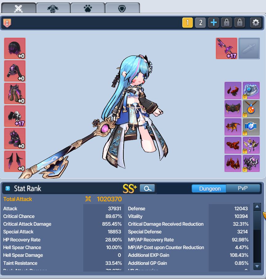 Conta EndGame GrandChase Classic C-Lvl 635 | Média da conta 1KK+