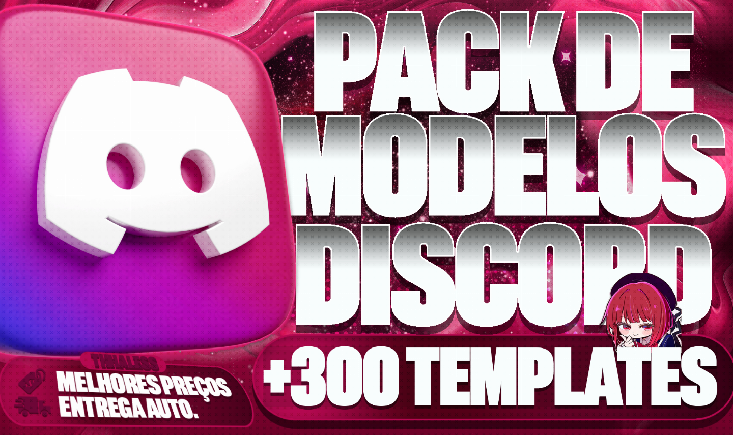 [MAIS BARATO] +300 MODELOS PARA SERVERS DE DISCORD, TODOS OS TIPO | ENTREGA AUTO