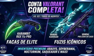 Conta Valorant Nível 122 com Karambit RGX e Vandal Kuronami
