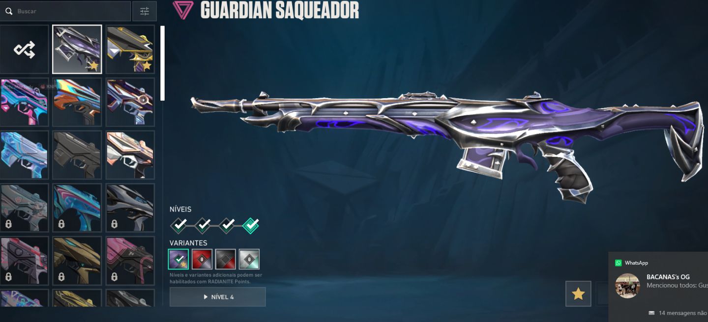 CONTA DE VALORANTO LOTADA DE SKINS (AS QUE MAIS PEGAM)