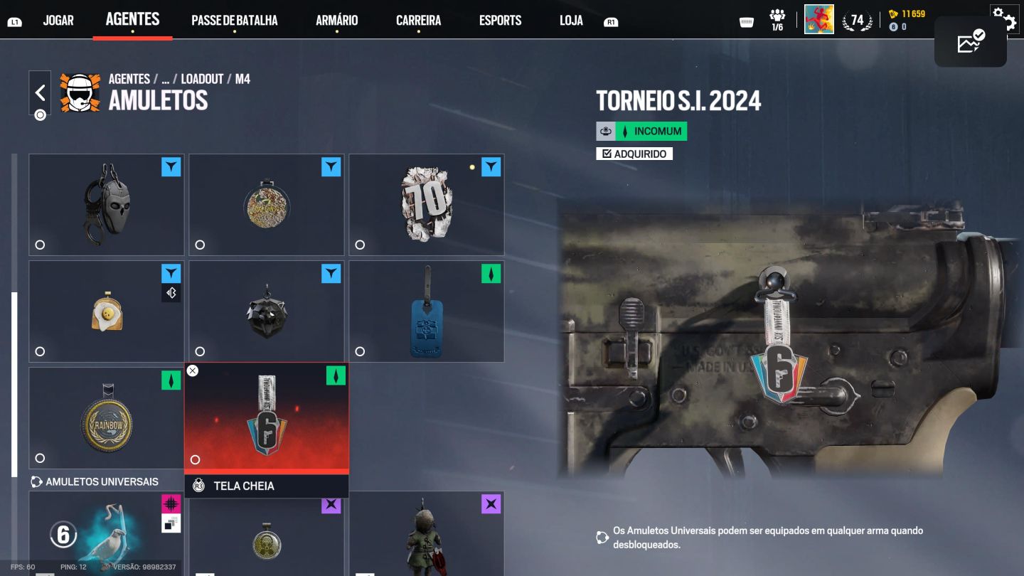 Conta de R6 PS5/PC/XBOX Level 77 com Black ice