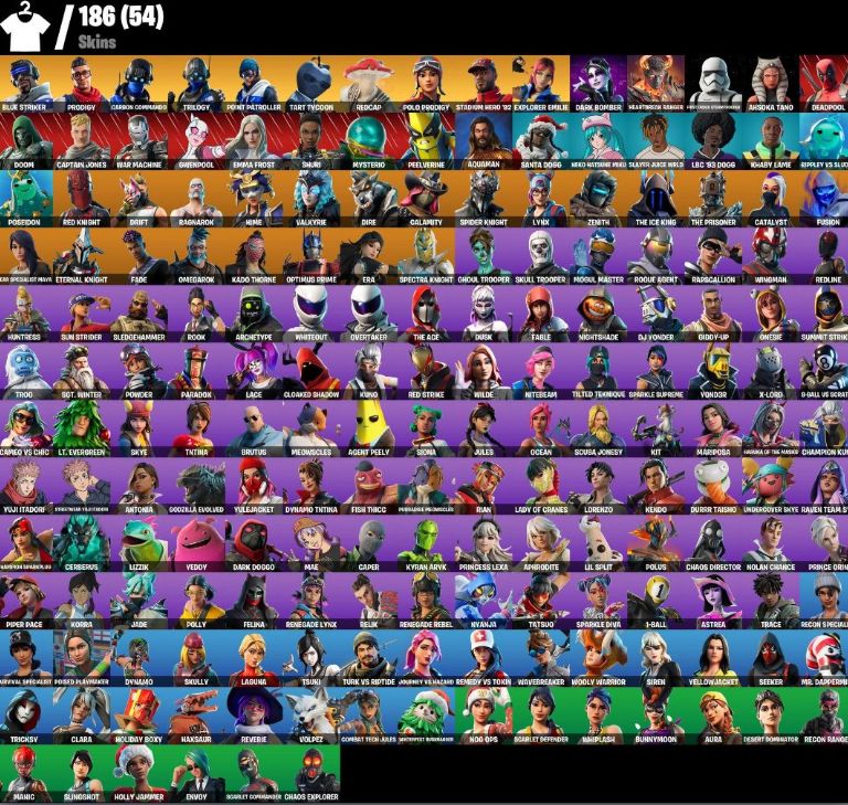 CONTA FORTNITE 186 SKINS FULL ACESS