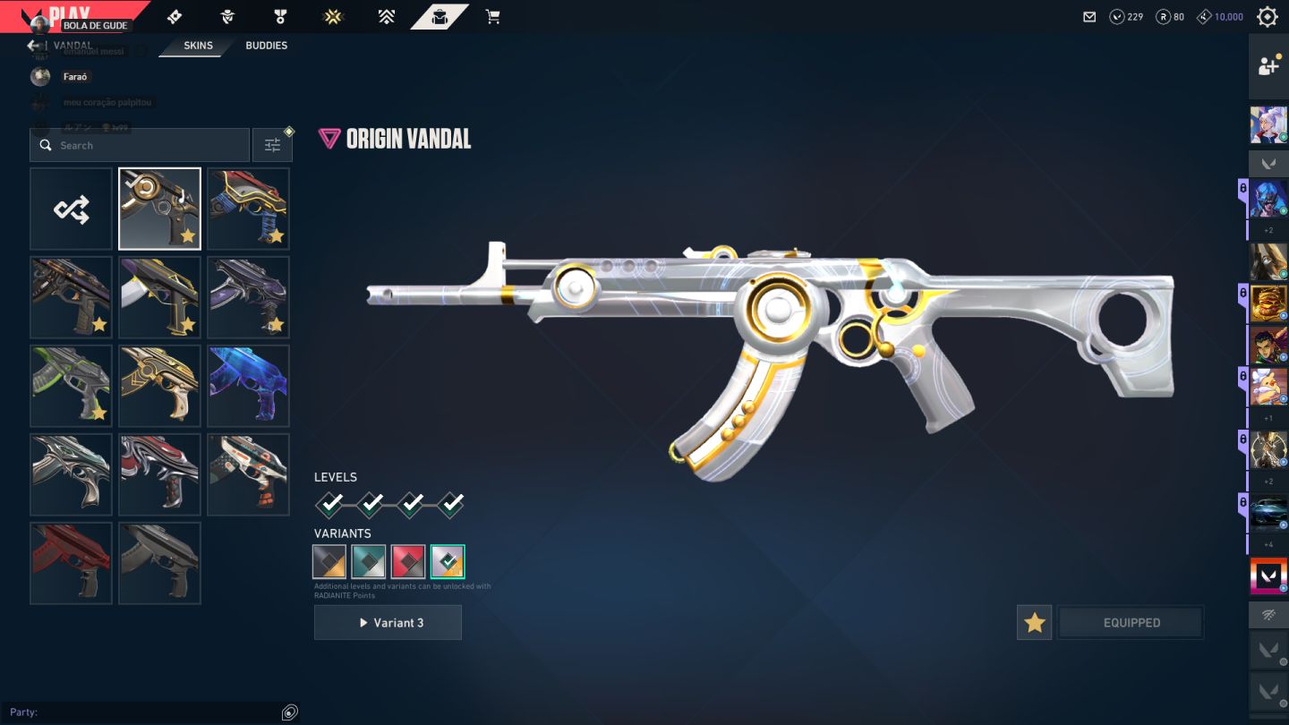 Conta de valorant cheia de skins