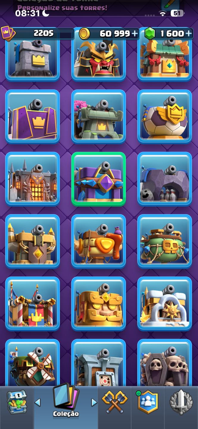 Conta de clash Royale 14K quase full