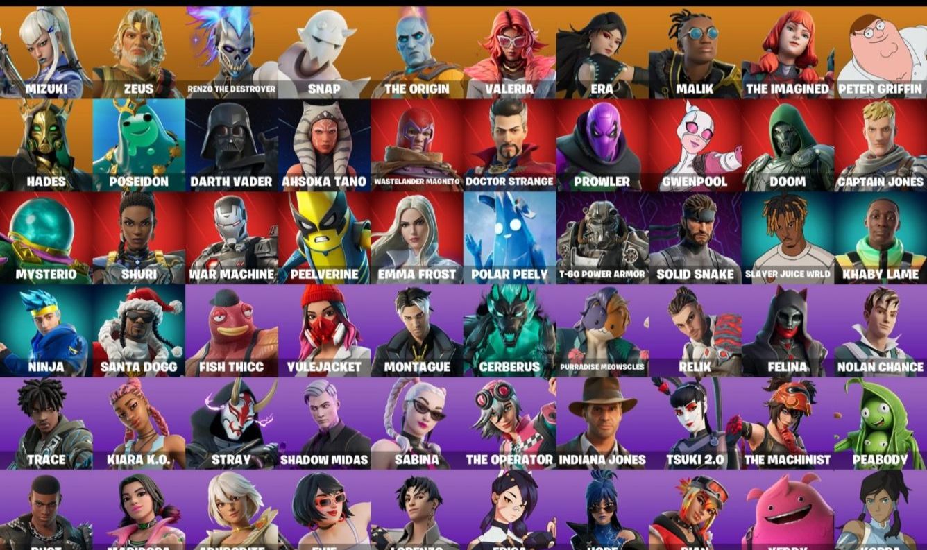 CONTA FORTNITE 96 SKINS - CONTA TOP PARA SAIR LOGO.