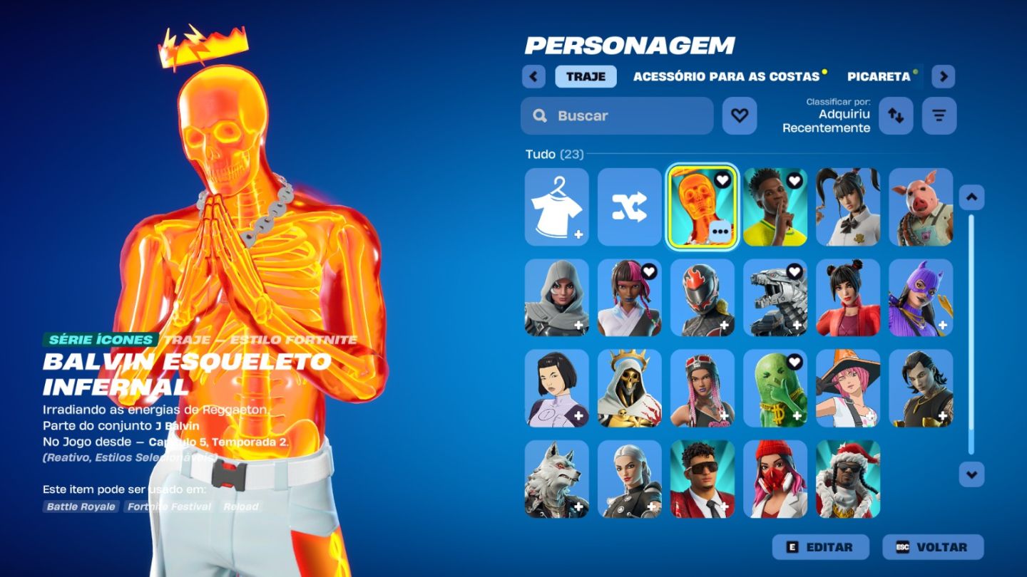 CONTA DE FORTNITE COM 22 SKINS | Vini Jr. | PROMOÇÃO!