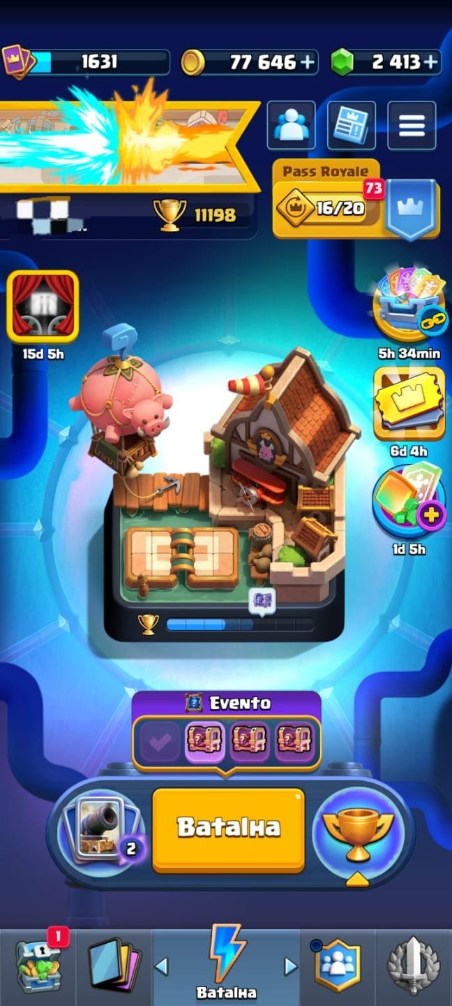 Conta Clash Royale 11K De Troféus + 2,000 gemas
