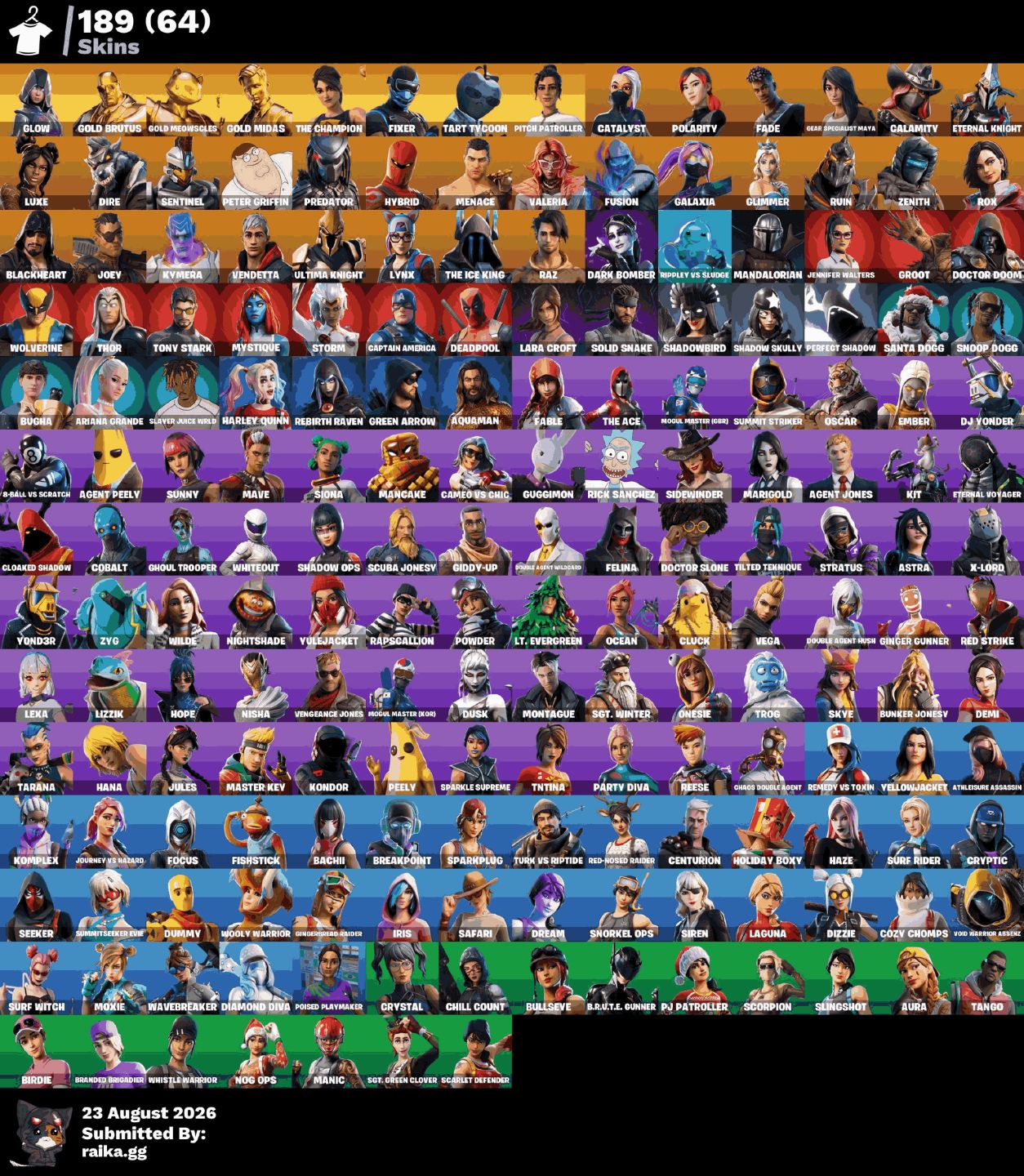 CONTA 180 SKINS MACHADO DO KRATOS + HOT MARAT + GLOW + FNCS
