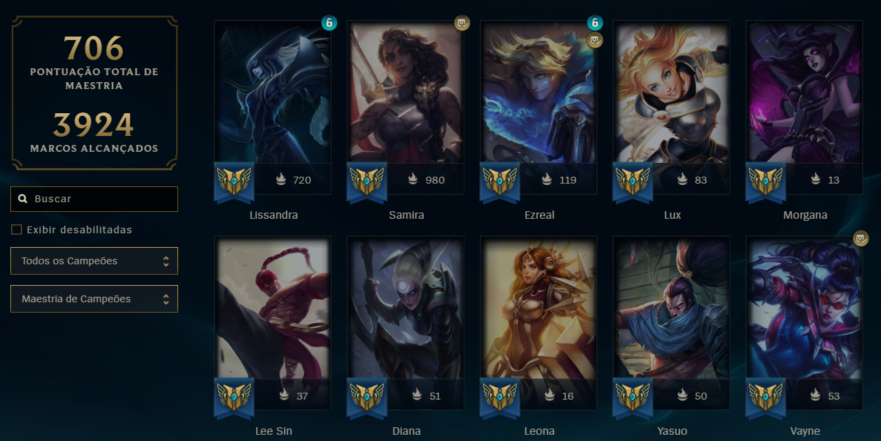 Conta lol D2, 949 skins.