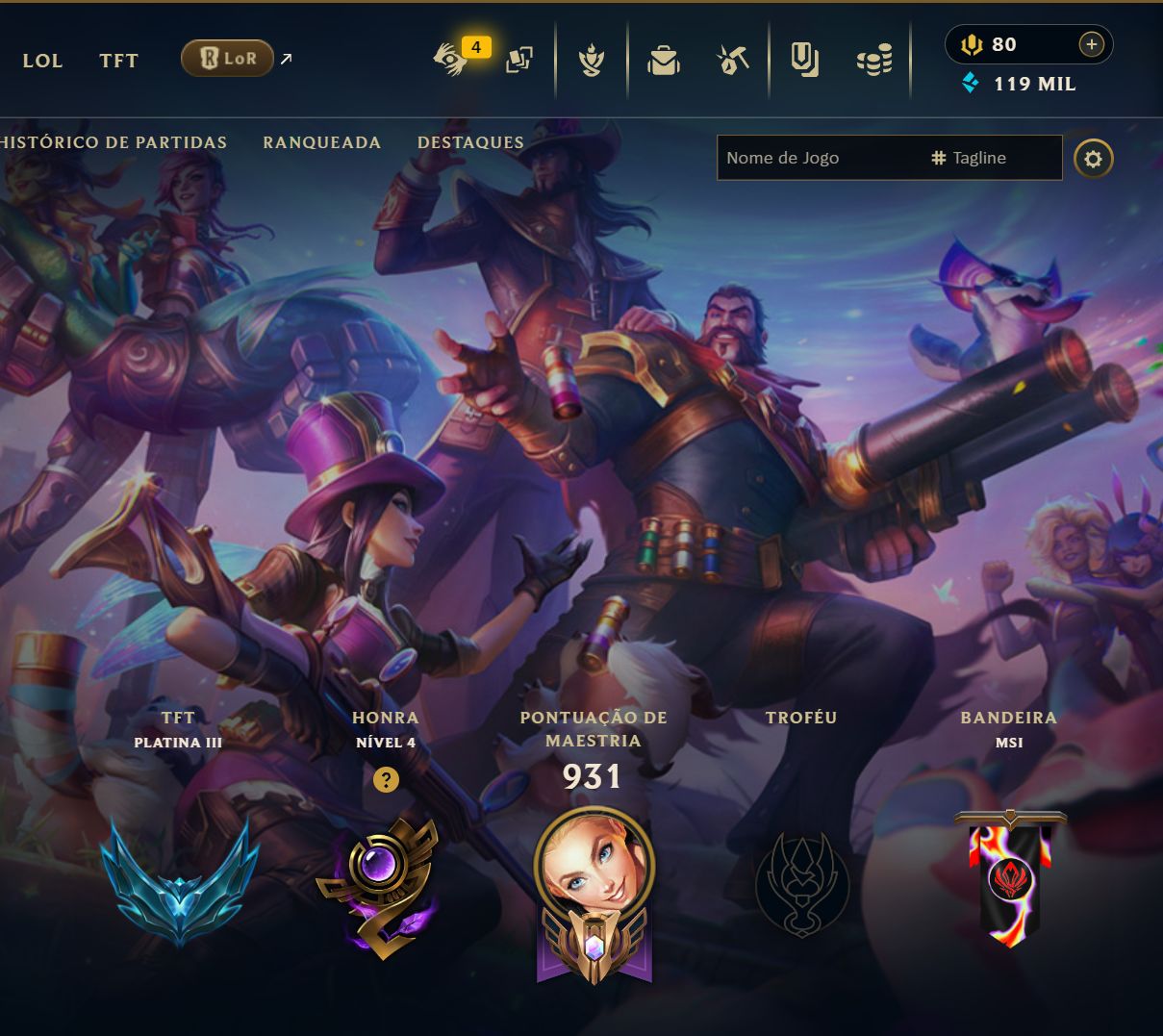 LOL BR | 387 Skins | 198 Campeões | 4 Ultimate | 9 Míticas | 197 Chromas