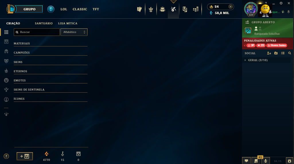 CONTA LEAGUE OS LEGENDS NIVEL 509 MESTRE