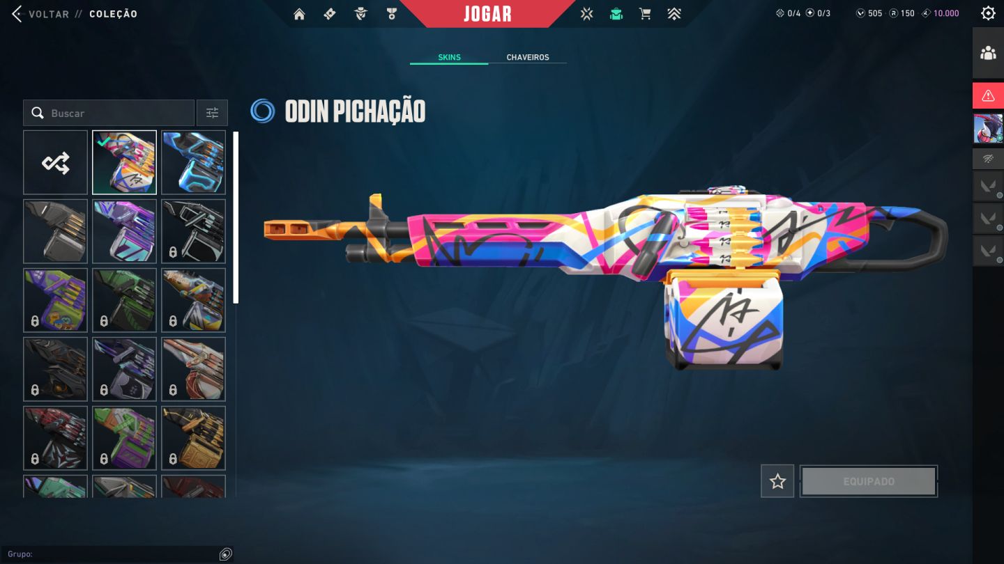 Conta de Valorant-nível Alto- 50skins +. pacote champions 2025 e mais