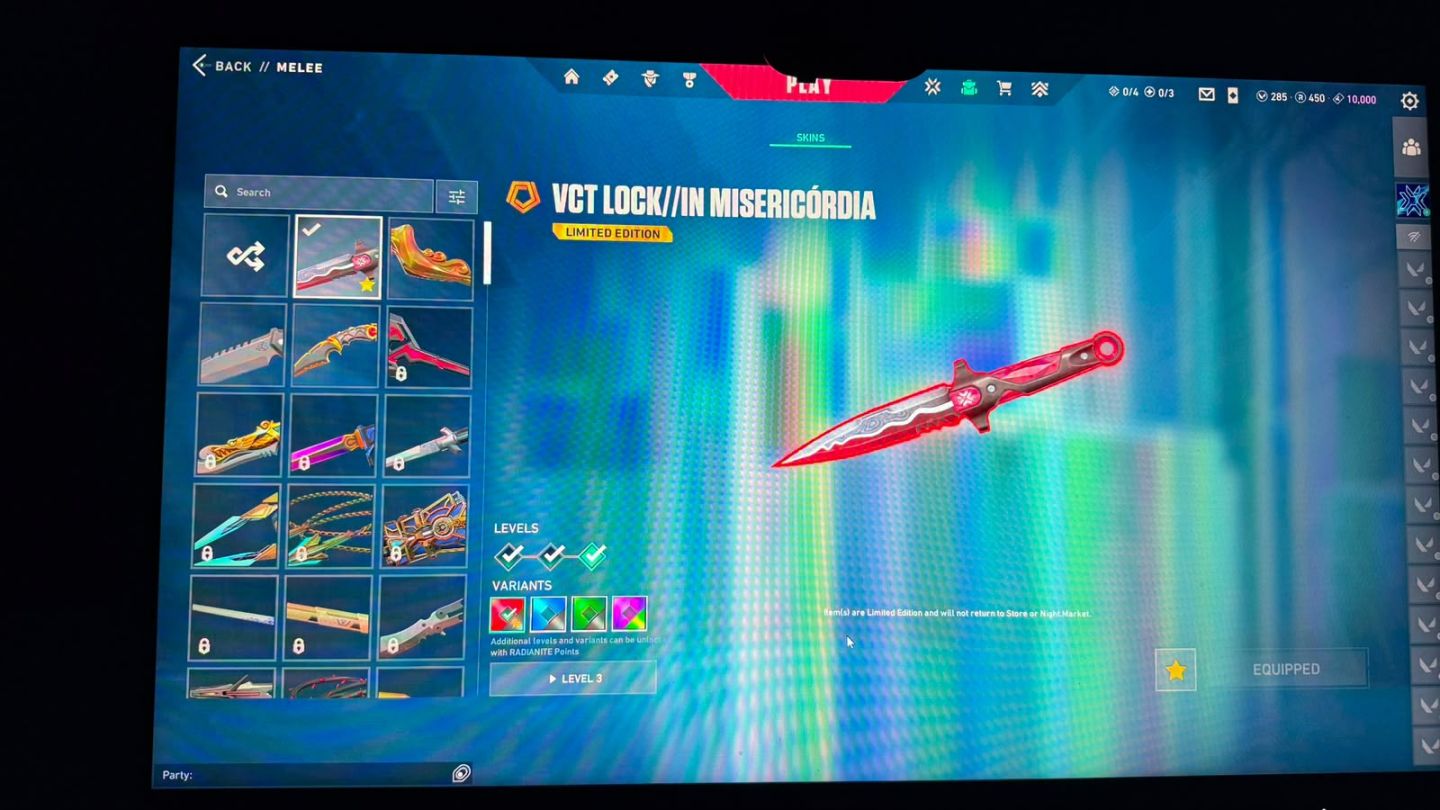 CONTA VALORANT À VENDA SKINS RARAS