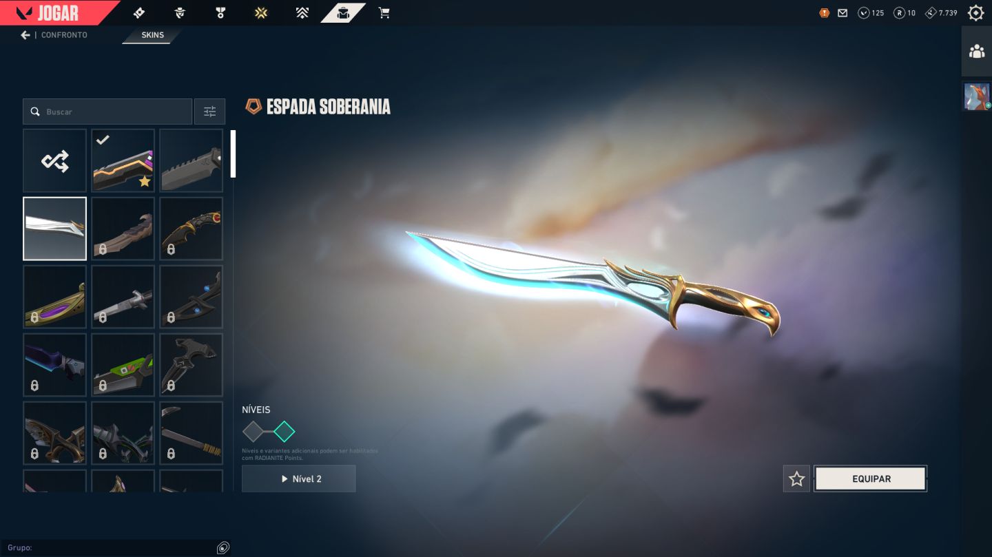 CONTA VALORANT FULL | VANDAL SUBLIME + ADAGA GLITCHPOP + ESPADA SOBERANIA + SKIN