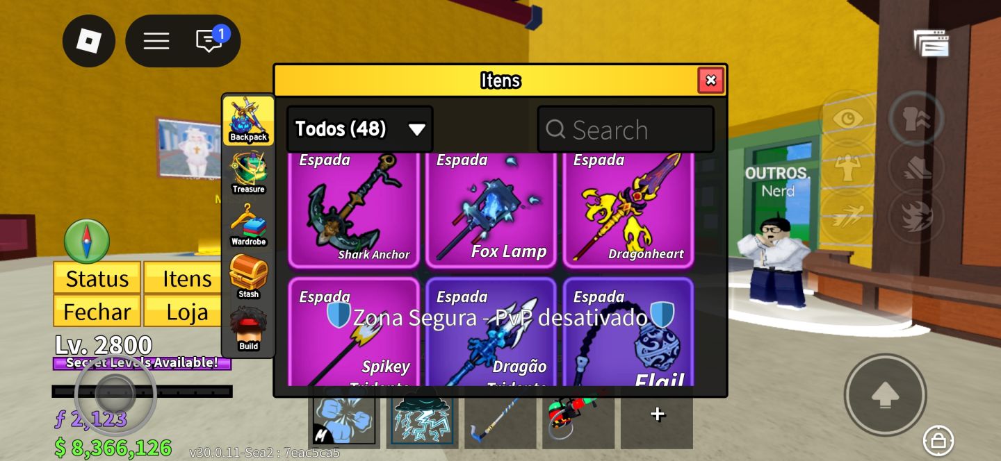 CONTA ROBLOX FISCH 170M C$ LVL 1321 | BLOX FRUITS MAX V4 FULL + CDK