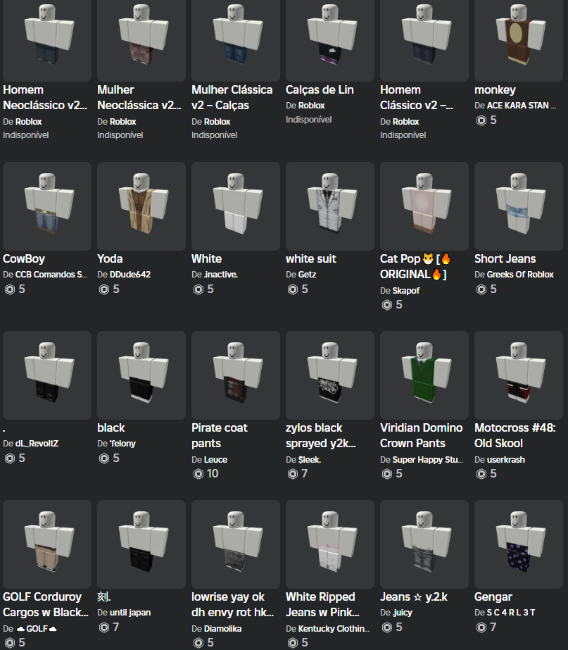 ROBLOX COM VARIOS ITENS EM JOGOS DIFERENTES E CAMISA DE 17K+