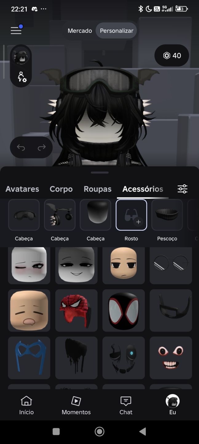 Conta de Roblox com várias skins
